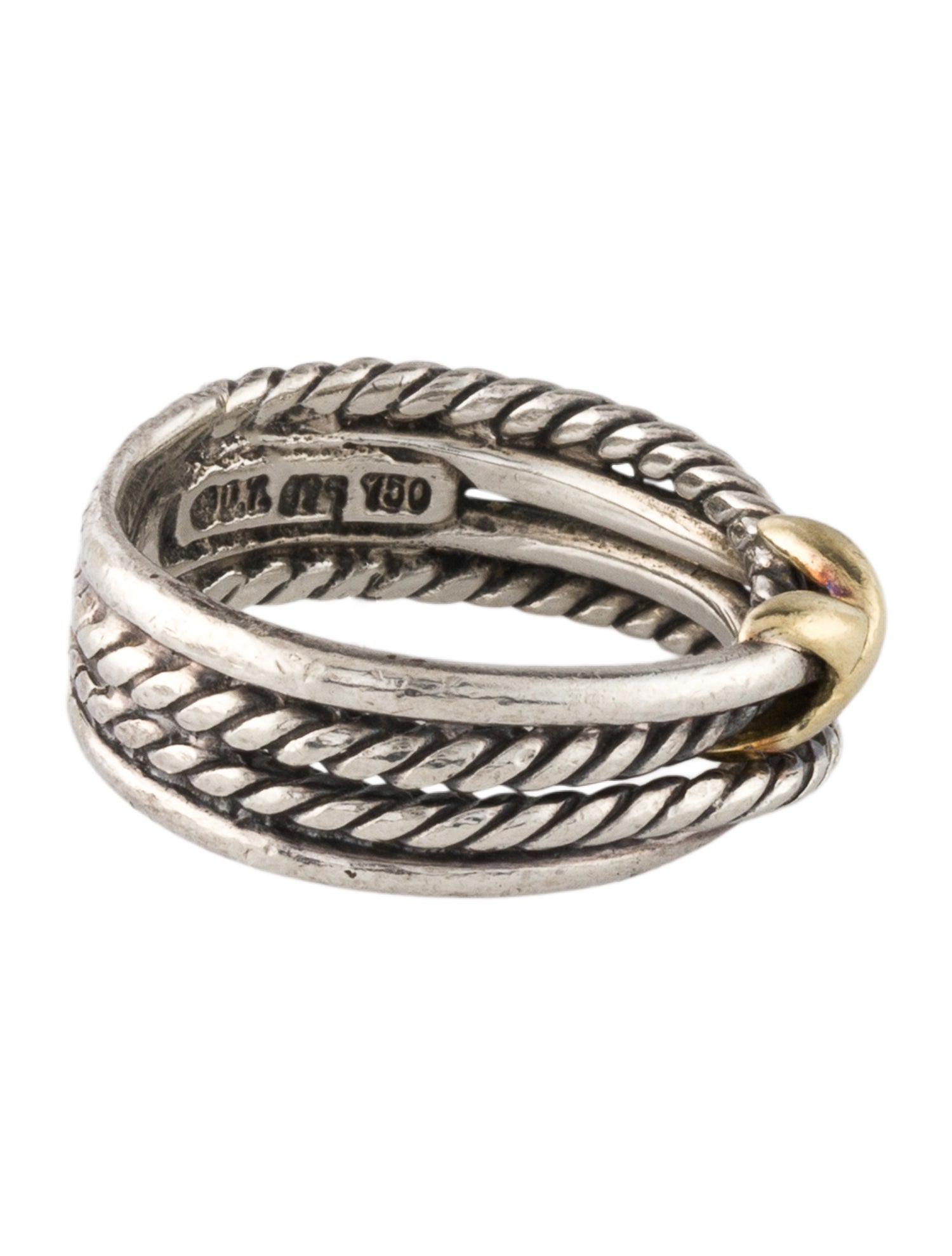 David Yurman Two-Tone X Crossover Band