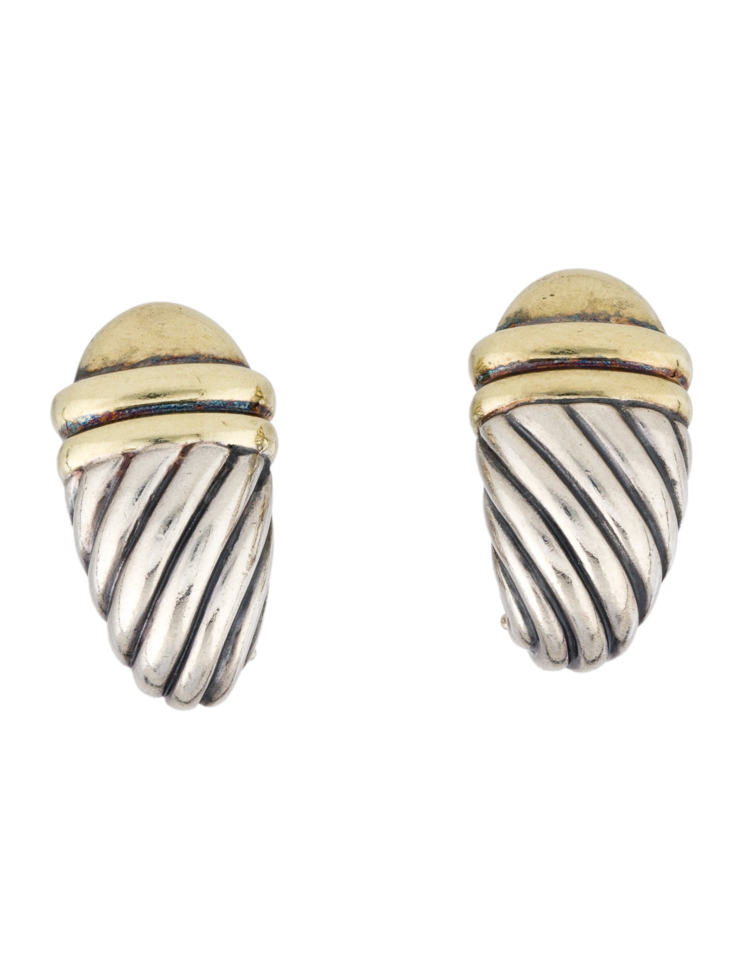 David Yurman Two-Tone Shrimp Earclips