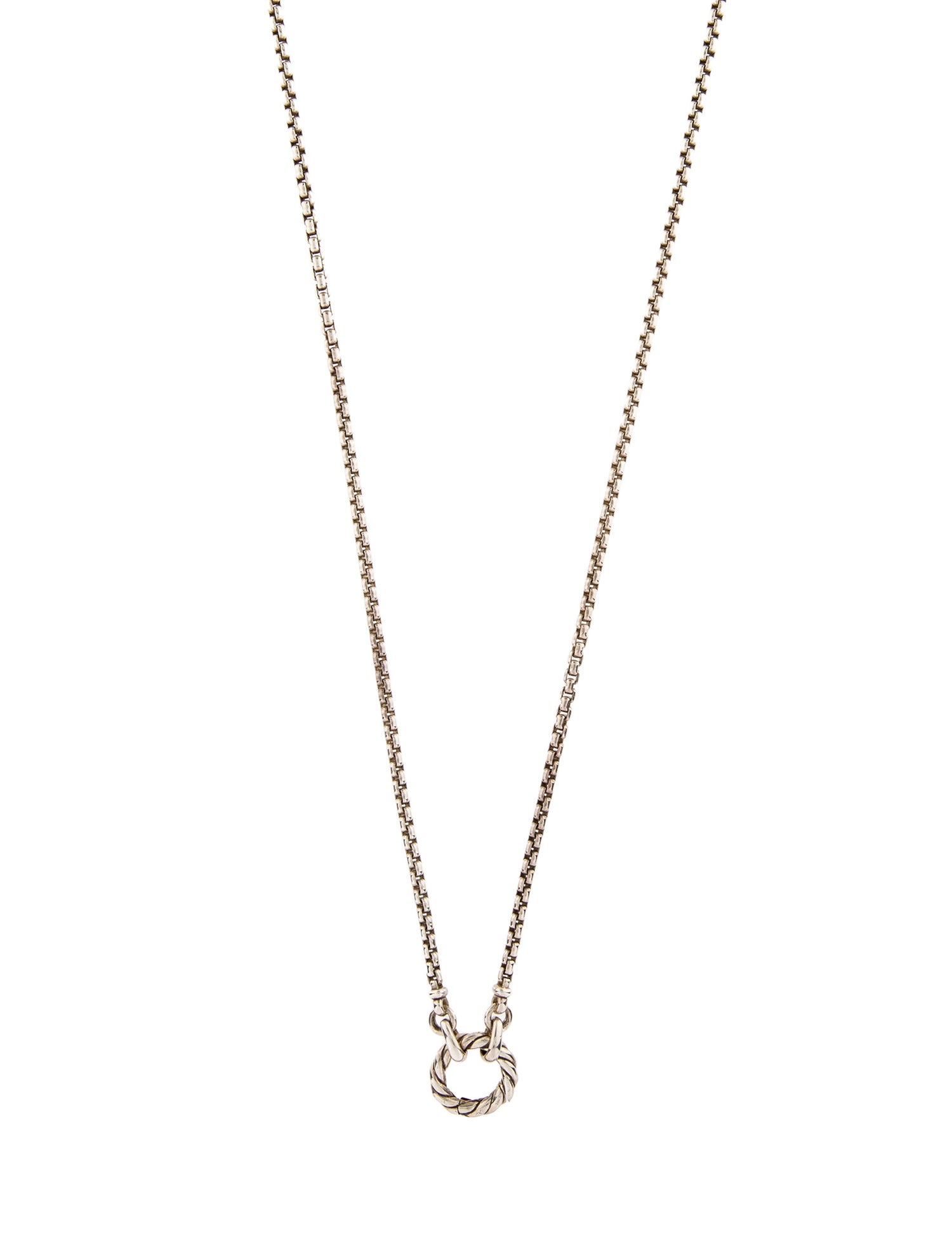 David Yurman Cable Amulet Vehicle Box Chain Necklace
