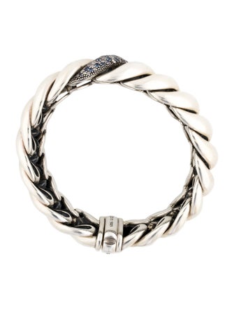 David Yurman Sapphire, Tanzanite & Diamond Midnight Melange Sculpted Cable Bracelet