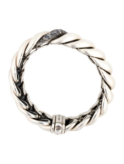 David Yurman Sapphire, Tanzanite & Diamond Midnight Melange Sculpted Cable Bracelet