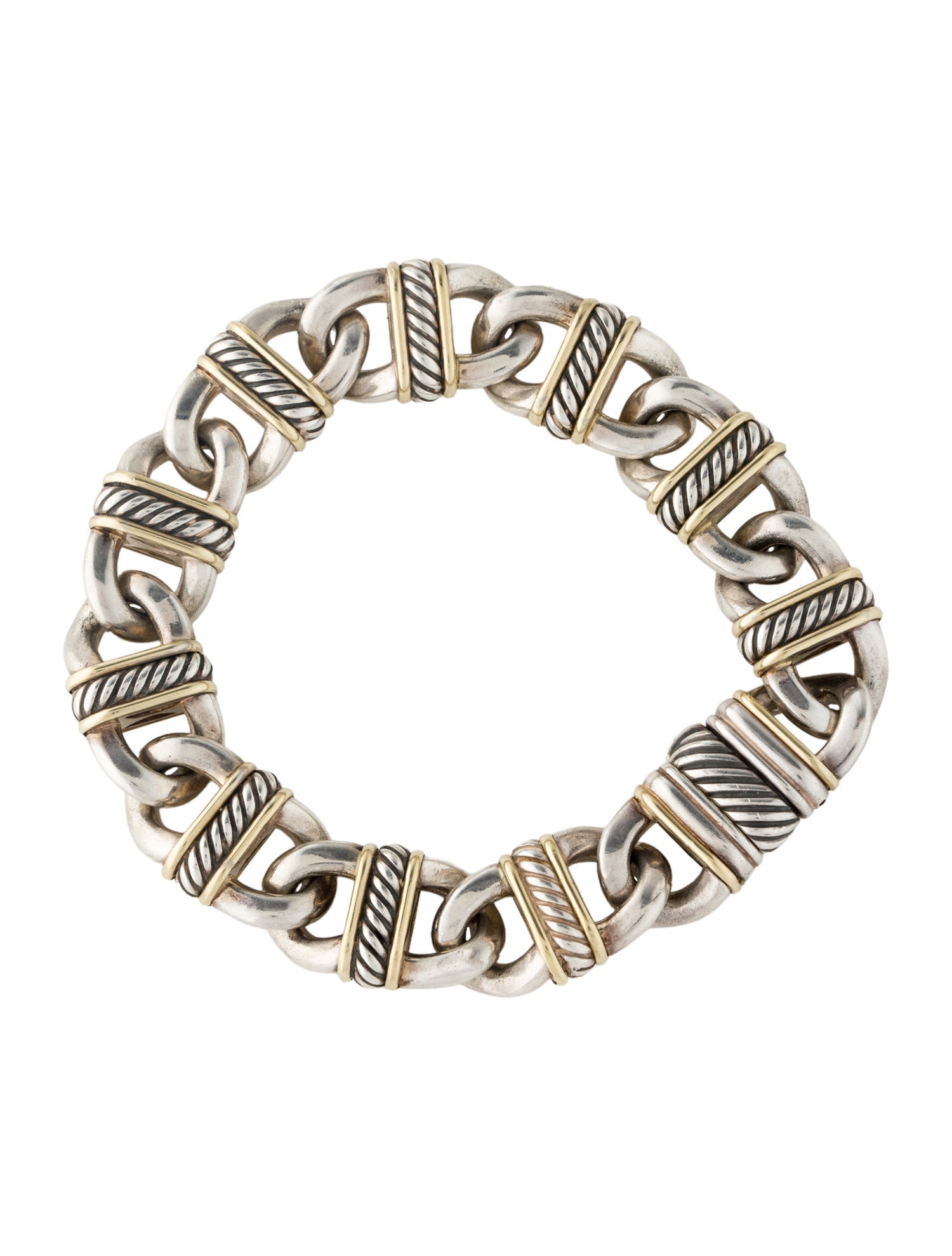 David Yurman Two-Tone Cable Link Bracelet
