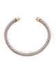 David Yurman Two-Tone Pearl Classic Cable Bracelet