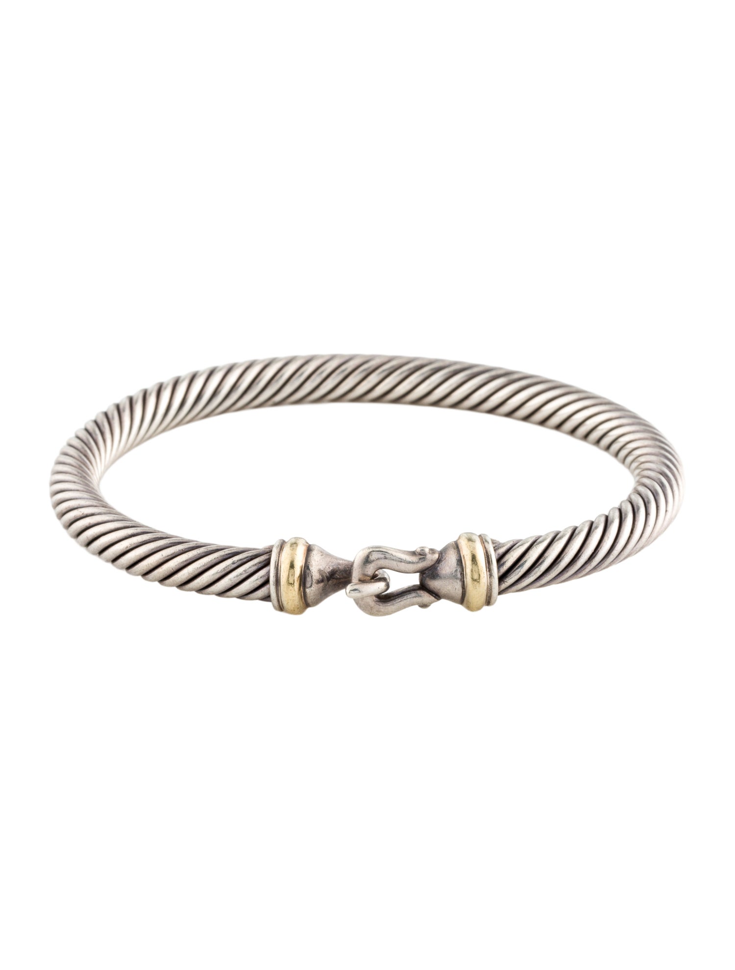David Yurman Two-Tone Cable Buckle Bangle