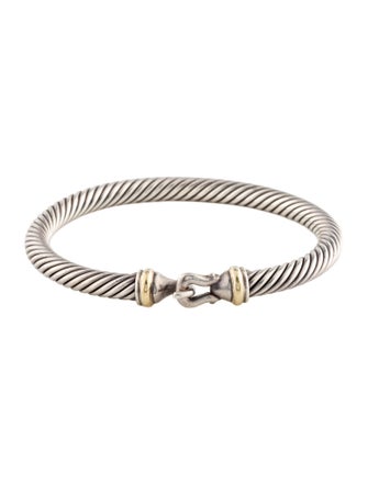 David Yurman Two-Tone Cable Buckle Bangle
