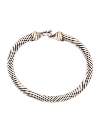 David Yurman Two-Tone Cable Buckle Bangle