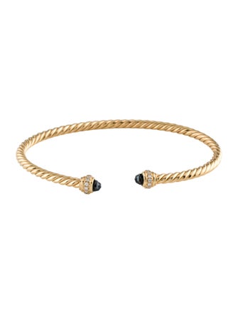 David Yurman Onyx & Diamond Classic Cablespira® Bracelet