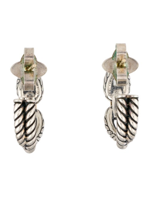 David Yurman Two-Tone Cable Loop Hoops