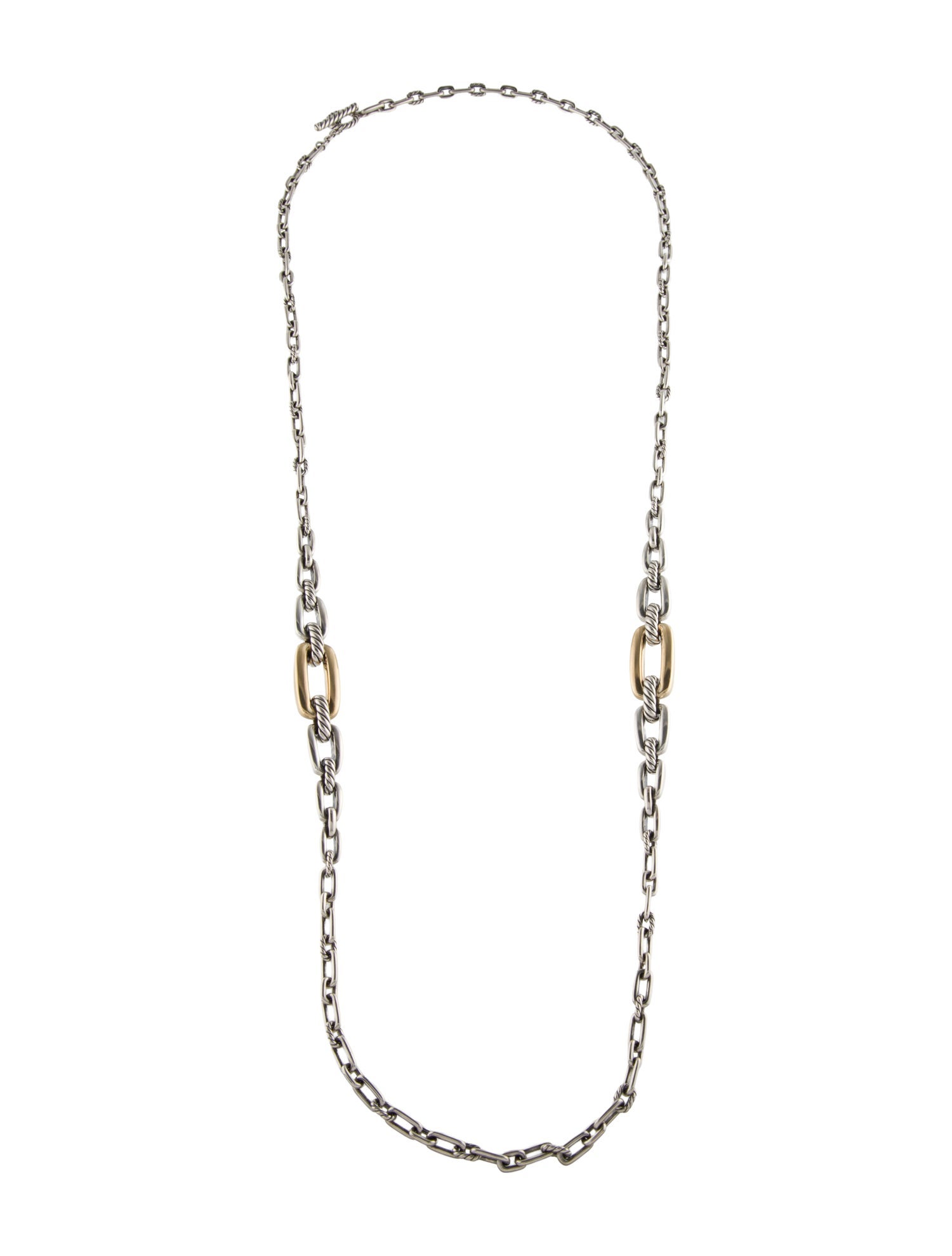 David Yurman Two-Tone Wellesley Link Necklace