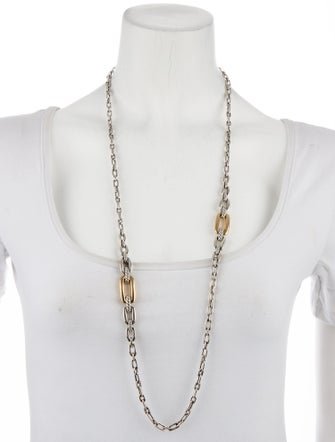 David Yurman Two-Tone Wellesley Link Necklace