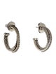 David Yurman Diamond Crossover Hoop Earrings