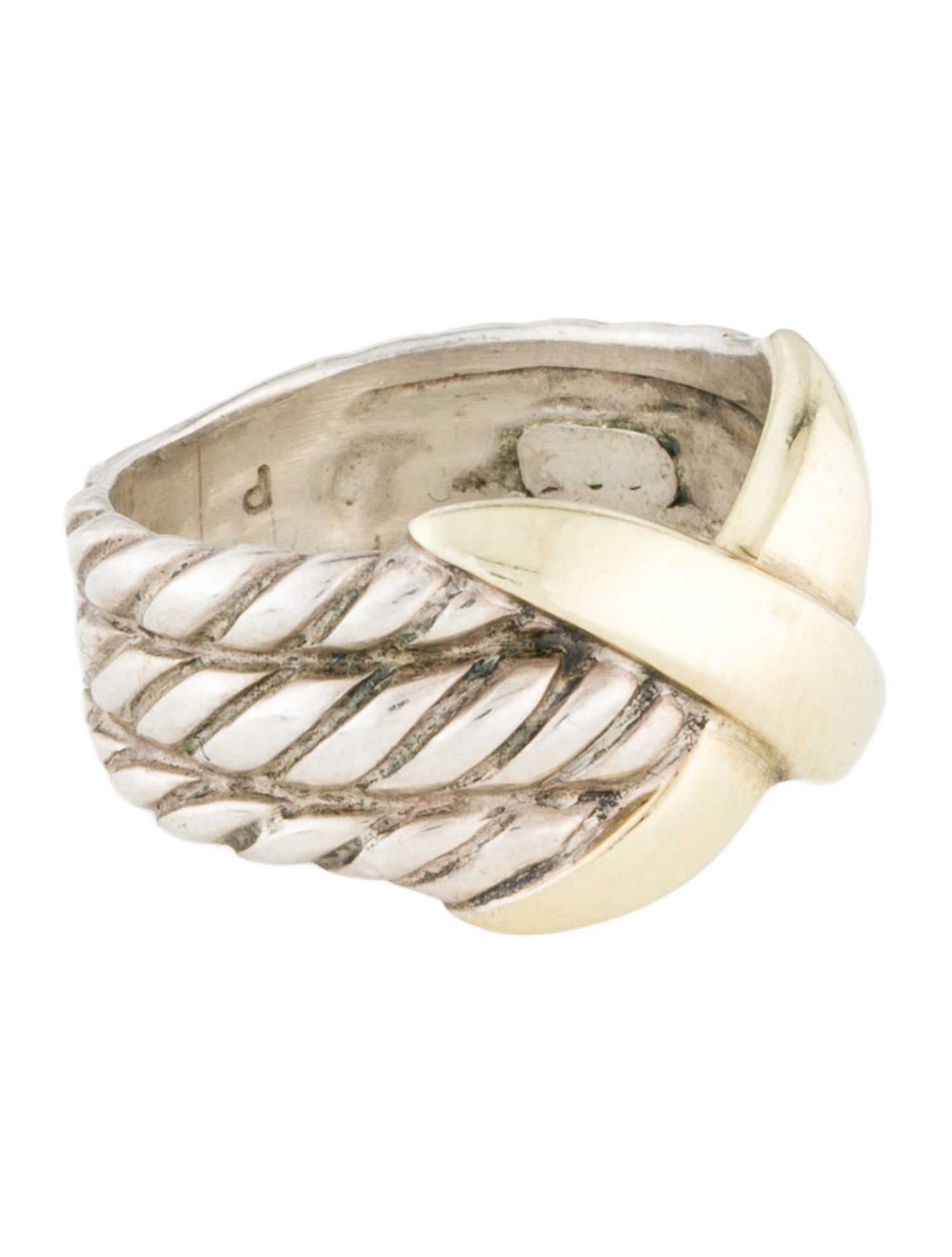 David Yurman Two-Tone X Three Row Band
