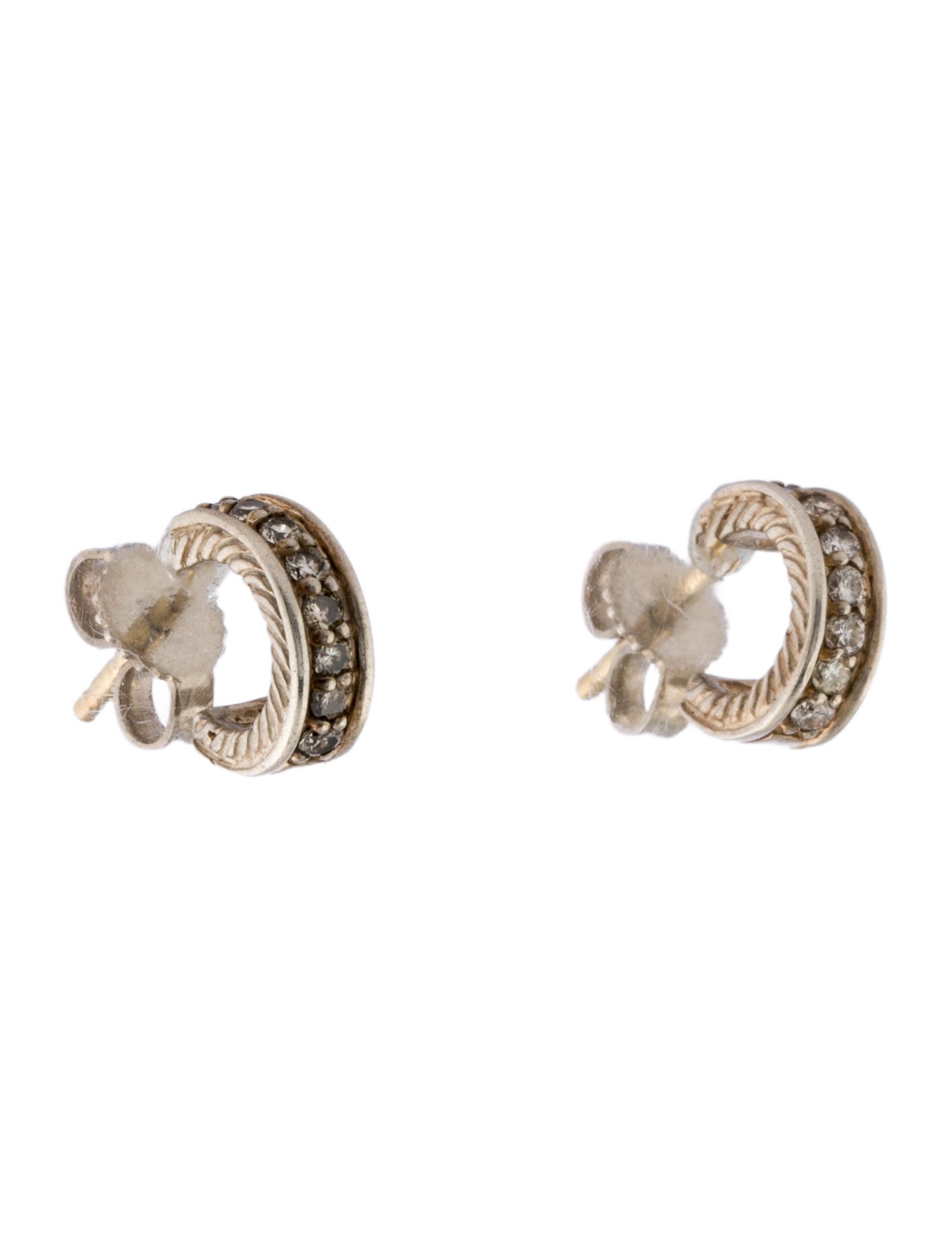 David Yurman Diamond Mini Huggie Earrings