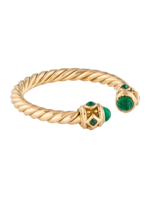 David Yurman 18K Emerald Renaissance Band