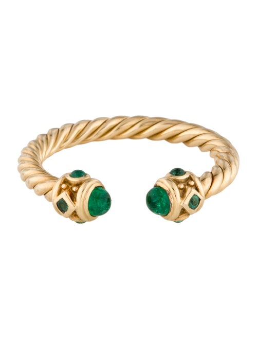 David Yurman 18K Emerald Renaissance Band