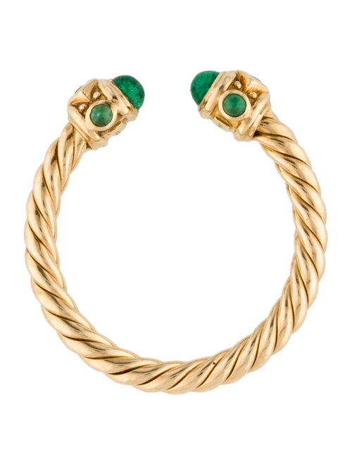 David Yurman 18K Emerald Renaissance Band