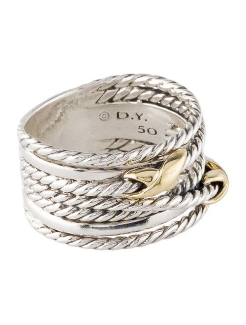 David Yurman Two-Tone Double X Crossover Ring