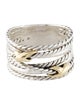 David Yurman Two-Tone Double X Crossover Ring