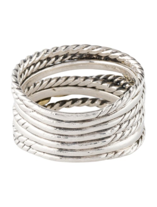 David Yurman Two-Tone Double X Crossover Ring