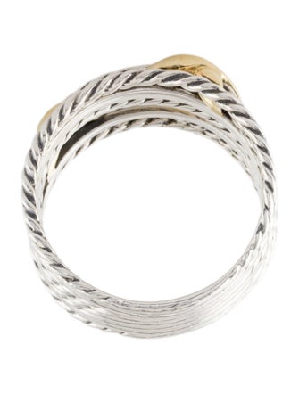 David Yurman Two-Tone Double X Crossover Ring