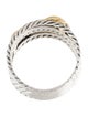 David Yurman Two-Tone Double X Crossover Ring
