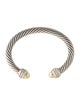 David Yurman Diamond Cable Cuff Bracelet