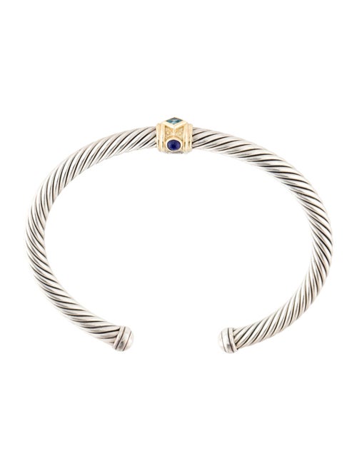 David Yurman Topaz & Lapis Lazuli Renaissance Station Cuff