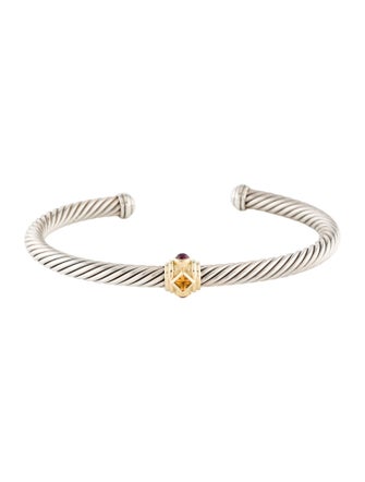 David Yurman Citrine & Garnet Renaissance Cable Cuff