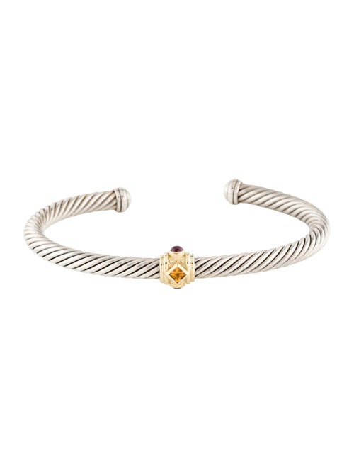 David Yurman Citrine & Garnet Renaissance Cable Cuff