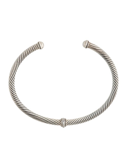 David Yurman Diamond Cable Flex Cuff Bracelet