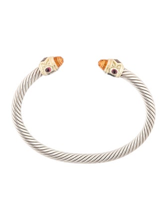 David Yurman Citrine & Rhodolite Renaissance Cuff Bracelet