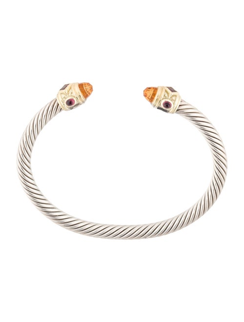 David Yurman Citrine & Rhodolite Renaissance Cuff Bracelet