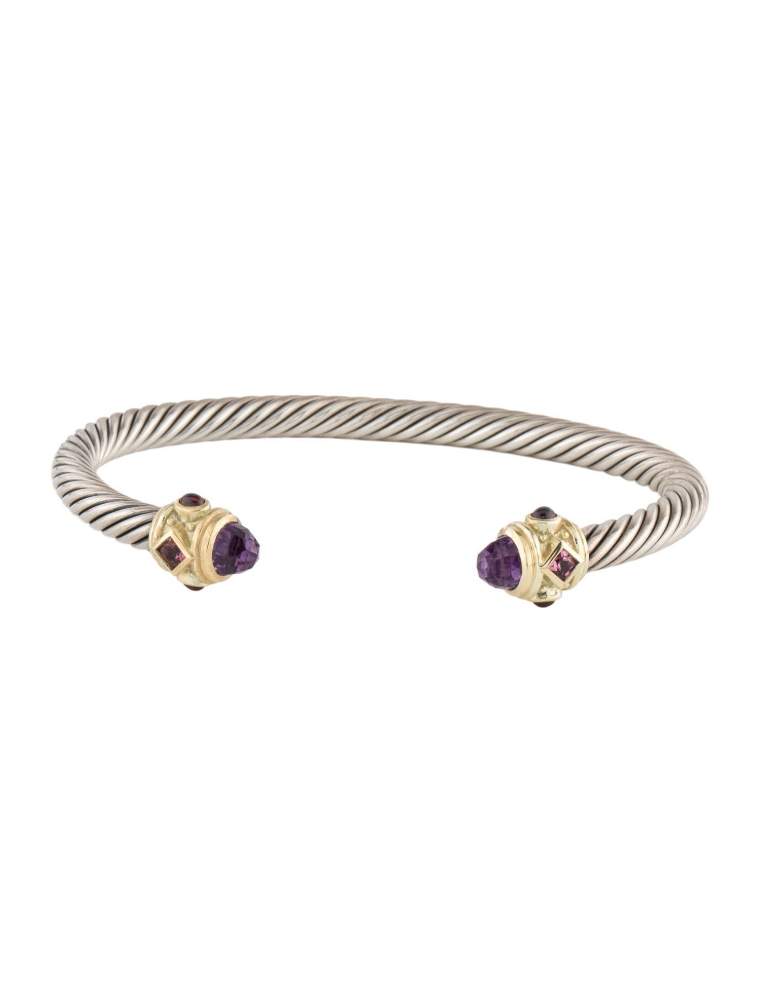 David Yurman Amethyst, Rhodolite & Tourmaline Renaissance Bracelet