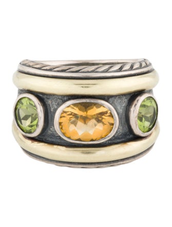 David Yurman Citrine & Peridot Renaissance Band