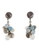 David Yurman Aquamarine, Chalcedony & Quartz Drop Earrings