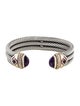David Yurman Amethyst Triple Cable Bracelet