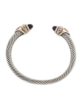 David Yurman Amethyst Triple Cable Bracelet