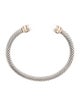 David Yurman Two-Tone Pearl Classic Cable Bracelet