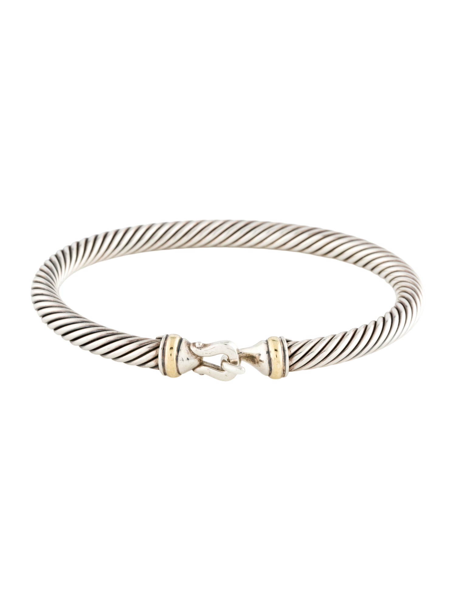 David Yurman Two-Tone Buckle Classic Cable Bracelet