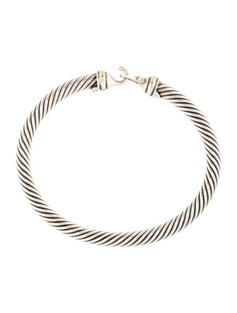 David Yurman Two-Tone Buckle Classic Cable Bracelet