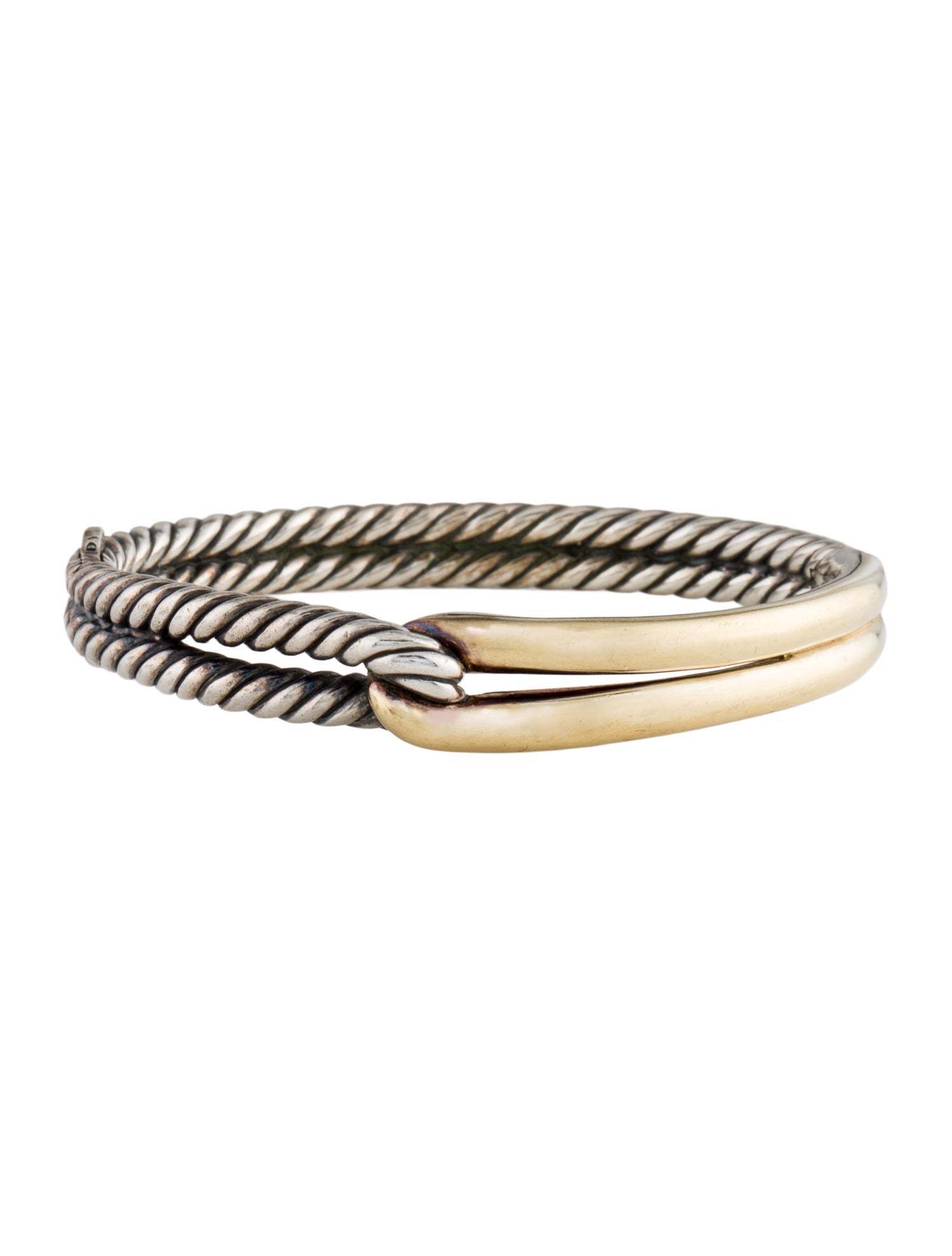 David Yurman Two-Tone Labyrinth Single-Loop Bracelet