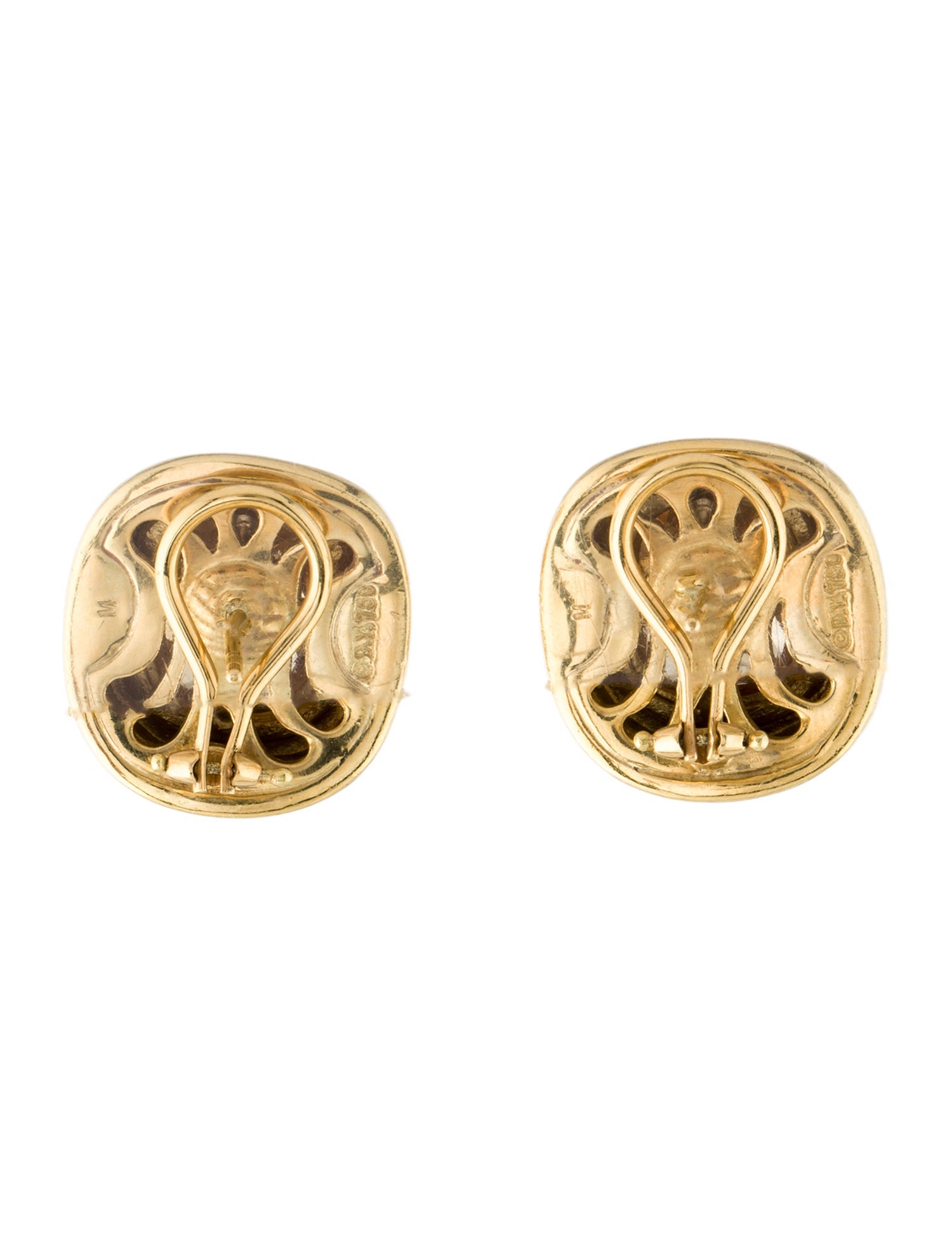 David Yurman 18K Citrine Albion Earclip Earrings