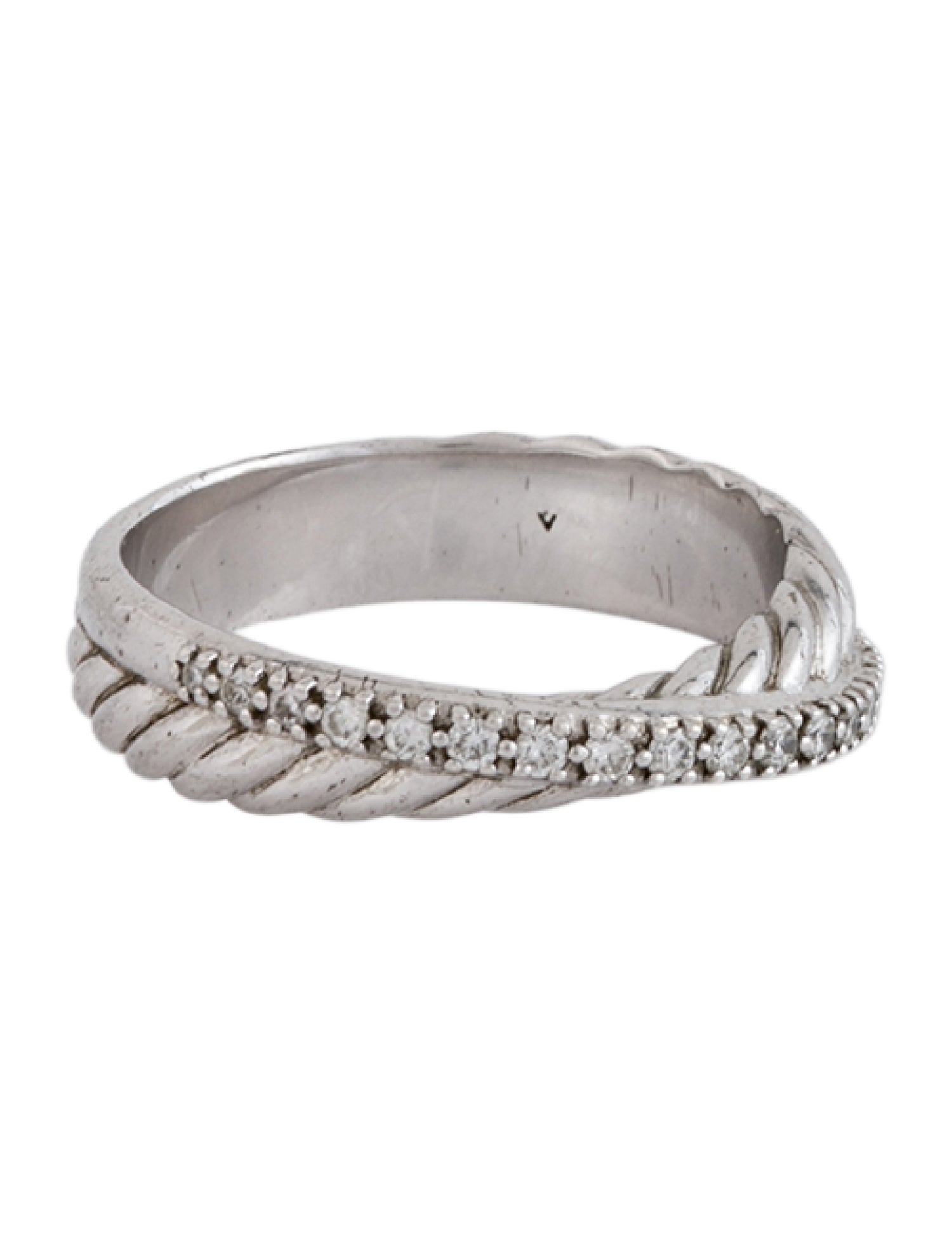 David Yurman Diamond Crossover Band Ring