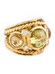 David Yurman 18K Citrine & Quartz Renaissance Ring