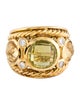 David Yurman 18K Citrine & Quartz Renaissance Ring