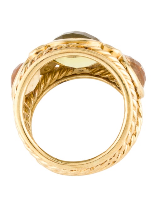 David Yurman 18K Citrine & Quartz Renaissance Ring