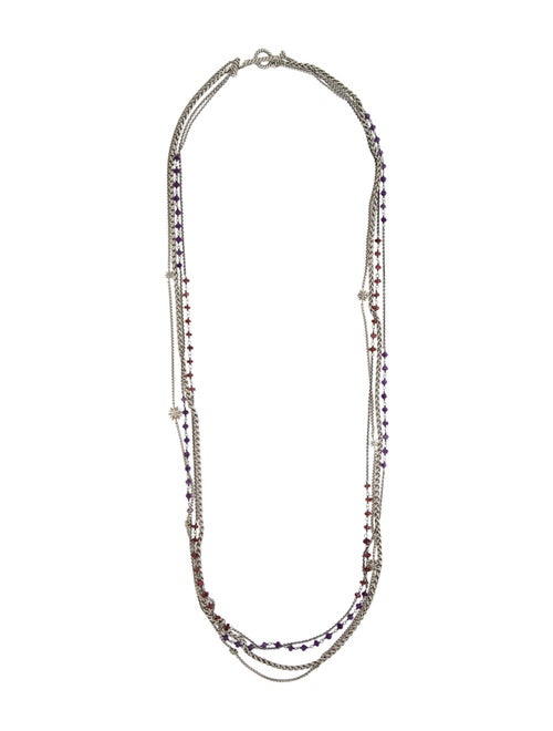 David Yurman Amethyst & Garnet Multistrand Necklace