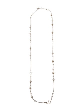 David Yurman Beaded Quatrefoil Long Station Necklace