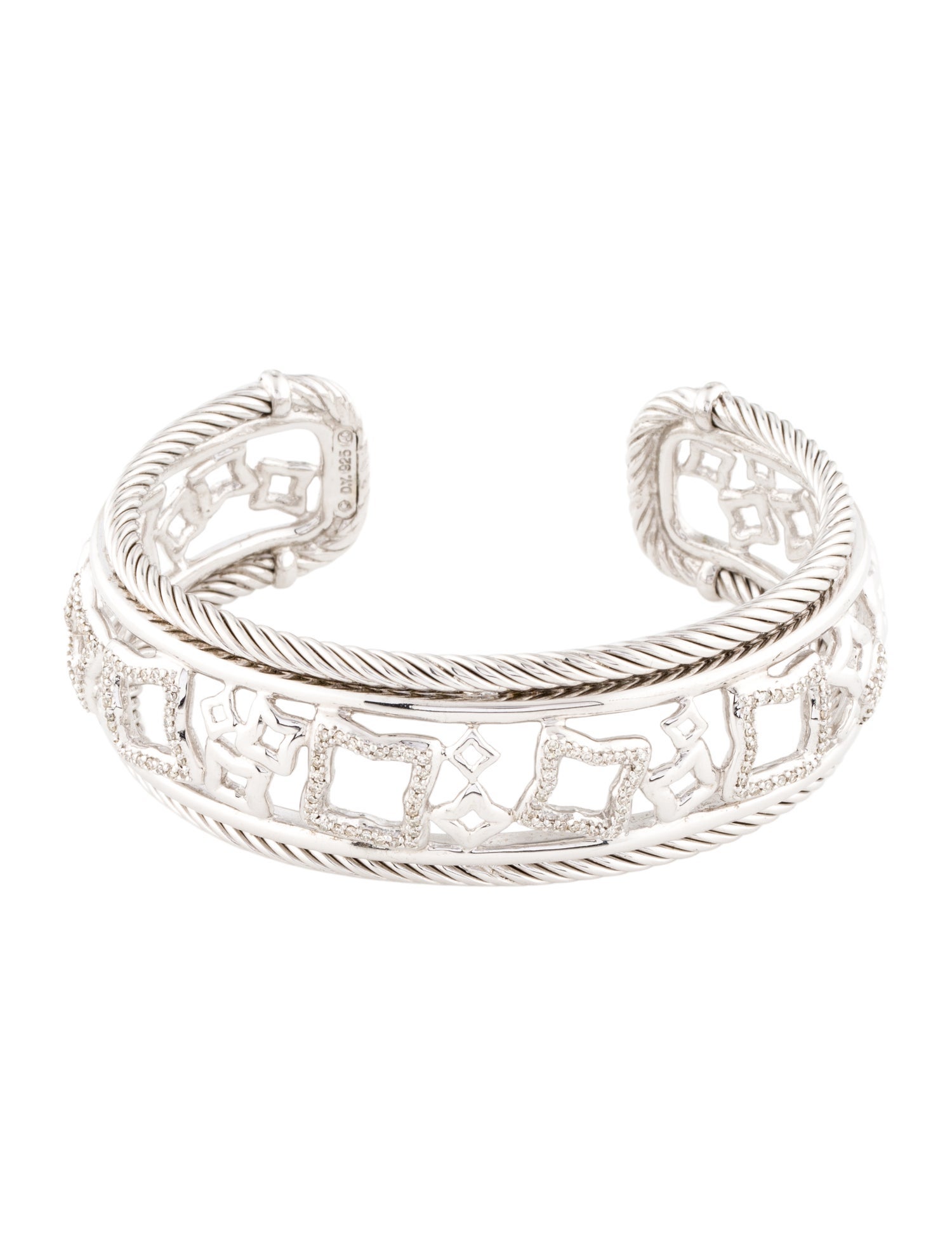 David Yurman Diamond Quatrefoil Cuff