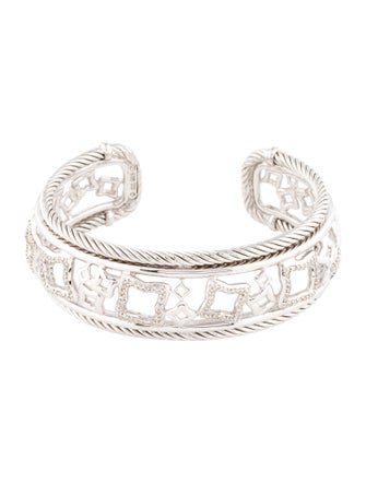 David Yurman Diamond Quatrefoil Cuff